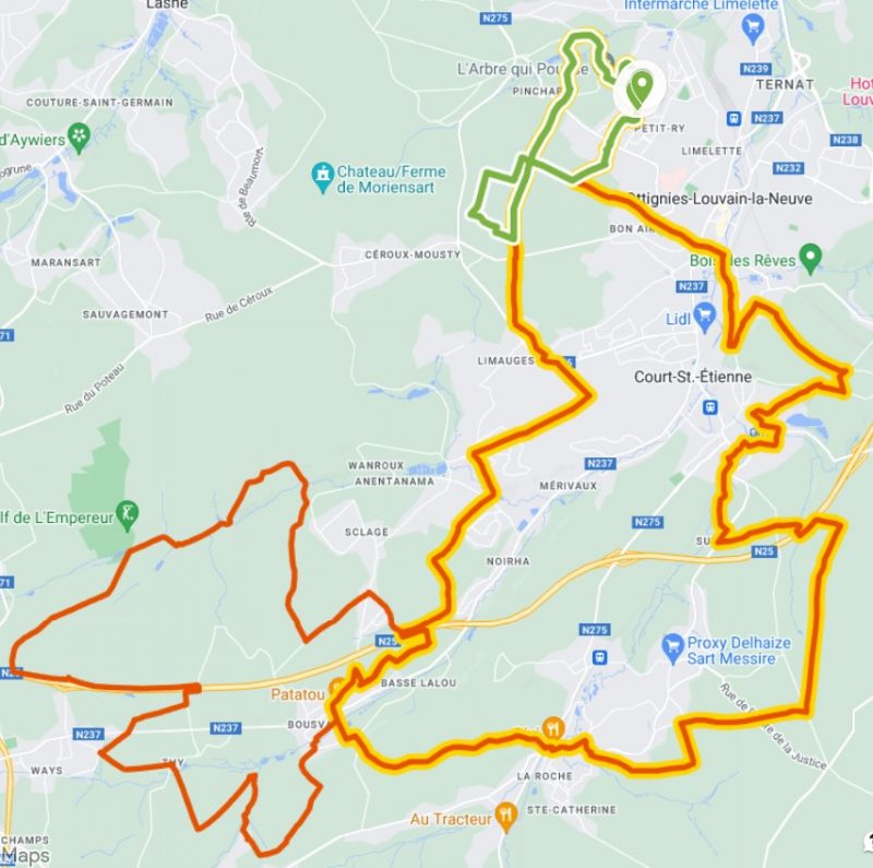 Pr site web - 3 parcours - vert 7km - jaune 30km - rouge 50 km